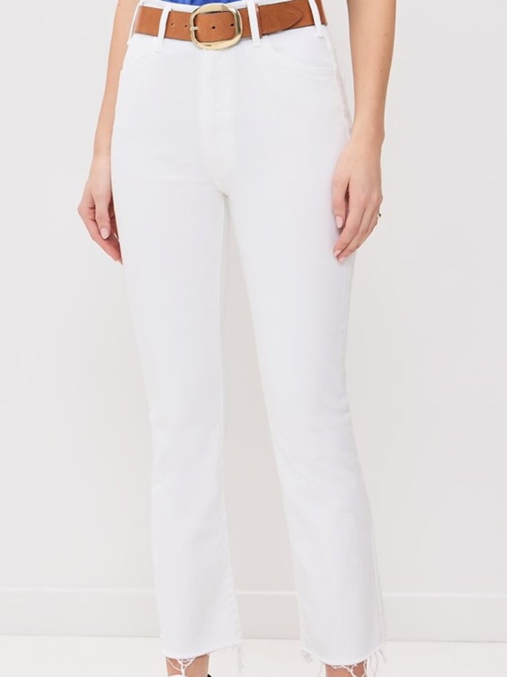 MOTHER Mid Rise Dazzler Ankle Fray Jeans Size 26